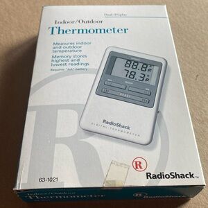 New in box indoor and outdoor thermometer.